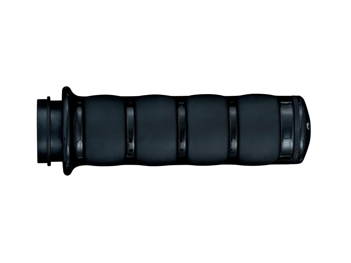 Kuryakyn Iso Grips Gloss Black 1" Throttle Cables Kuryakyn