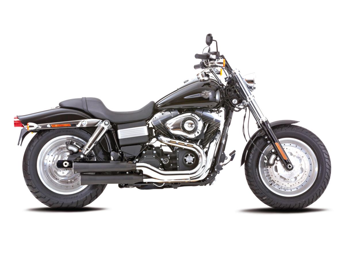 Falcon Double Groove Slip On Mufflers Black Satin Falcon Default Title