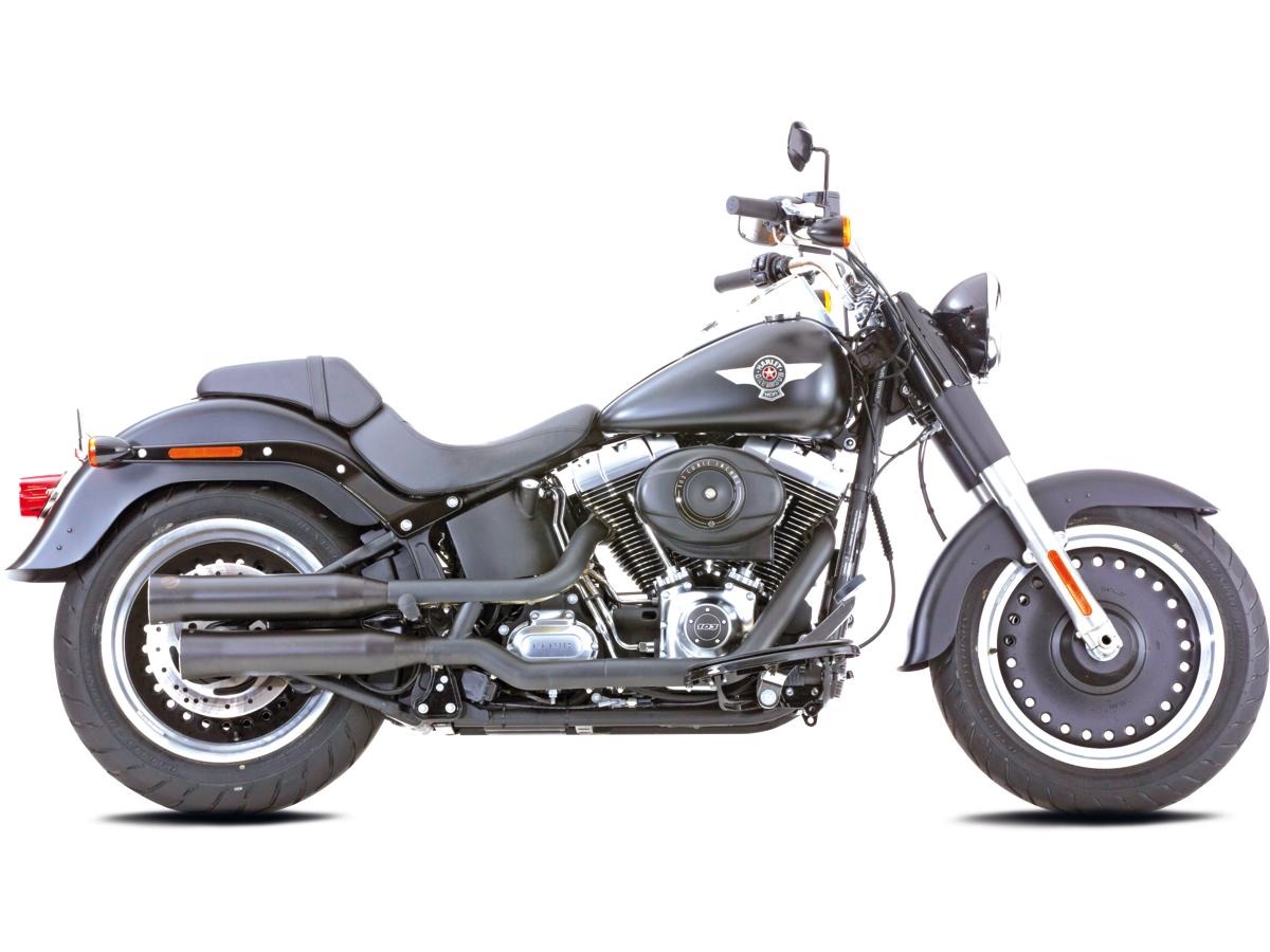 Falcon Double Groove Slip On Mufflers Black Satin Falcon Default Title