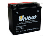 Unibat Maintance Free Series Cbtx14 L Bs Battery Dry Battery With Acid Pack Agm, 200 A, 12.0 Ah Unibat Default Title