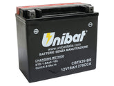 Unibat Maintance Free Series Cbtx20 Bs Battery Dry Battery With Acid Pack Agm, 270 A, 18.0 Ah Unibat Default Title