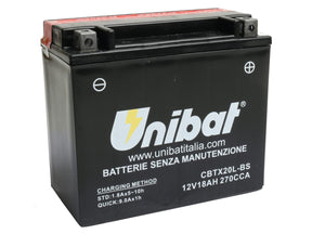 Unibat Maintance Free Series Cbtx20 L Bs Battery Dry Battery With Acid Pack Agm, 270 A, 18.0 Ah Unibat Default Title