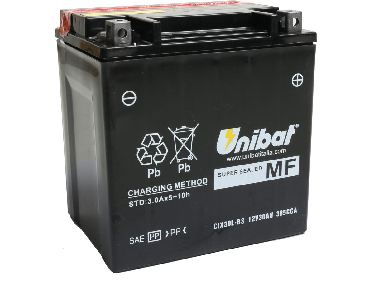 Unibat Maintance Free Series Cix30 L Bs Battery Dry Battery With Acid Pack Agm, 385 A, 30.0 Ah Unibat Default Title
