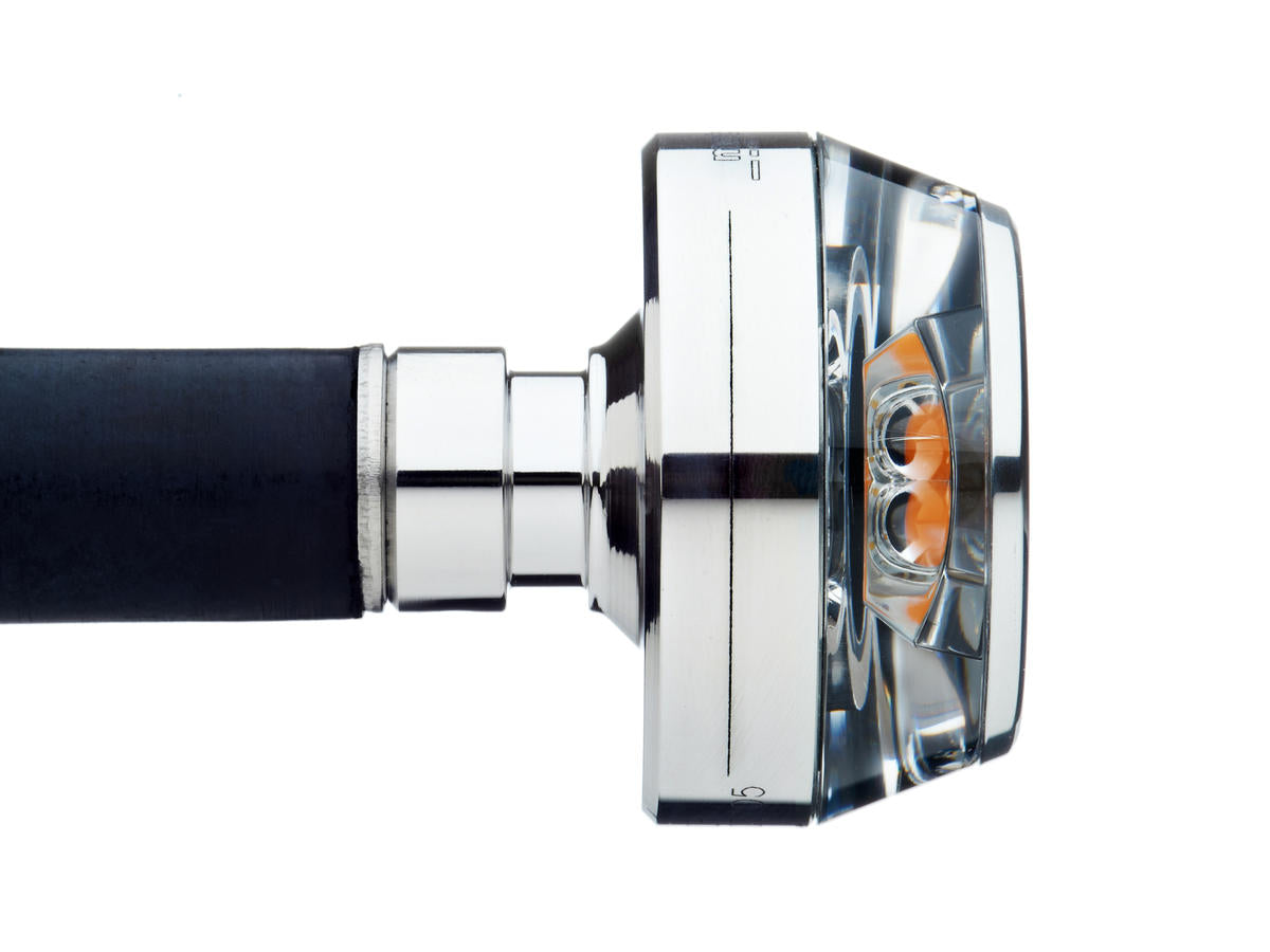 Motogadget Mo.Blaze Disc Led Bar End Turn Signal Right Side Aluminium Polished Clear Led Motogadget