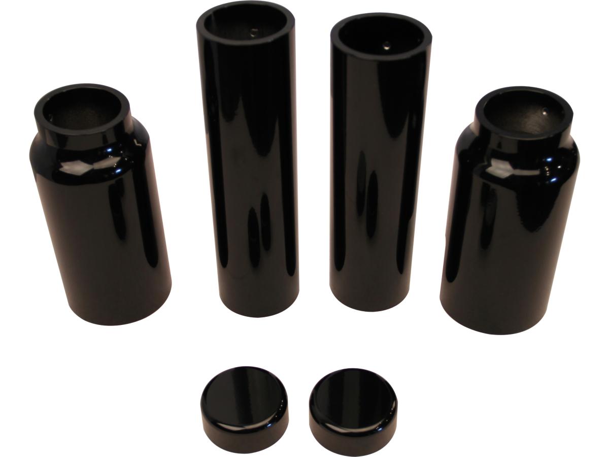 Cult Werk 6 Piece Fork Covers With Lower Fork Aluminum Covers Plain Gloss Black Powder Coated Cult Werk Default Title