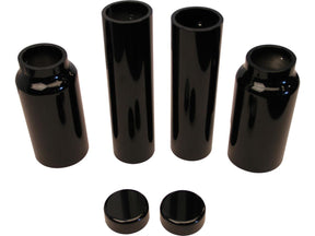Cult Werk 6 Piece Fork Covers With Lower Fork Aluminum Covers Plain Gloss Black Powder Coated Cult Werk Default Title
