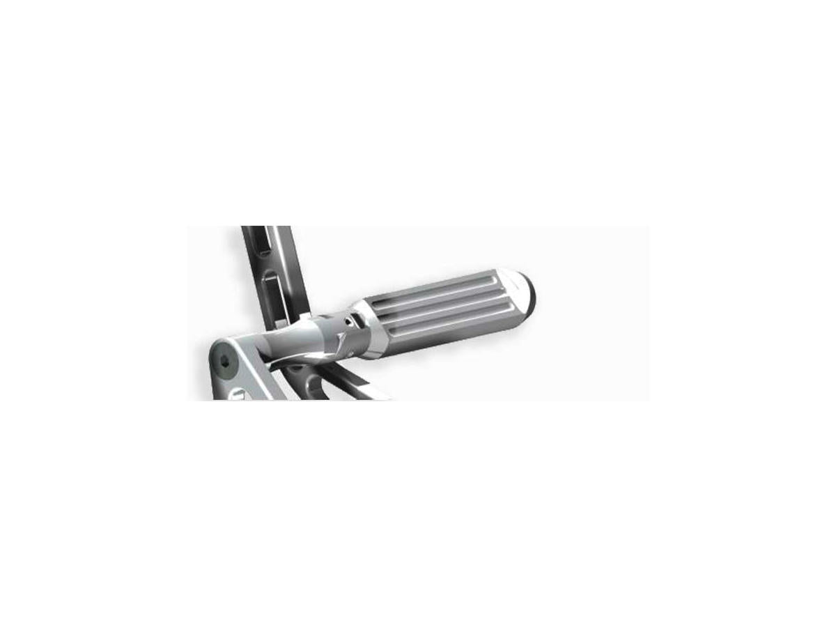 Ricks Motorcycles Grooved Passenger Pegs Aluminium Polished Ricks Motorcycles Default Title