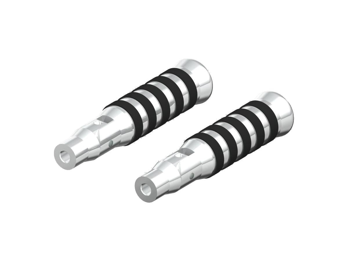 Ricks Motorcycles O Ring Passenger Pegs With Folding Pivots Aluminium Polished Ricks Motorcycles Default Title