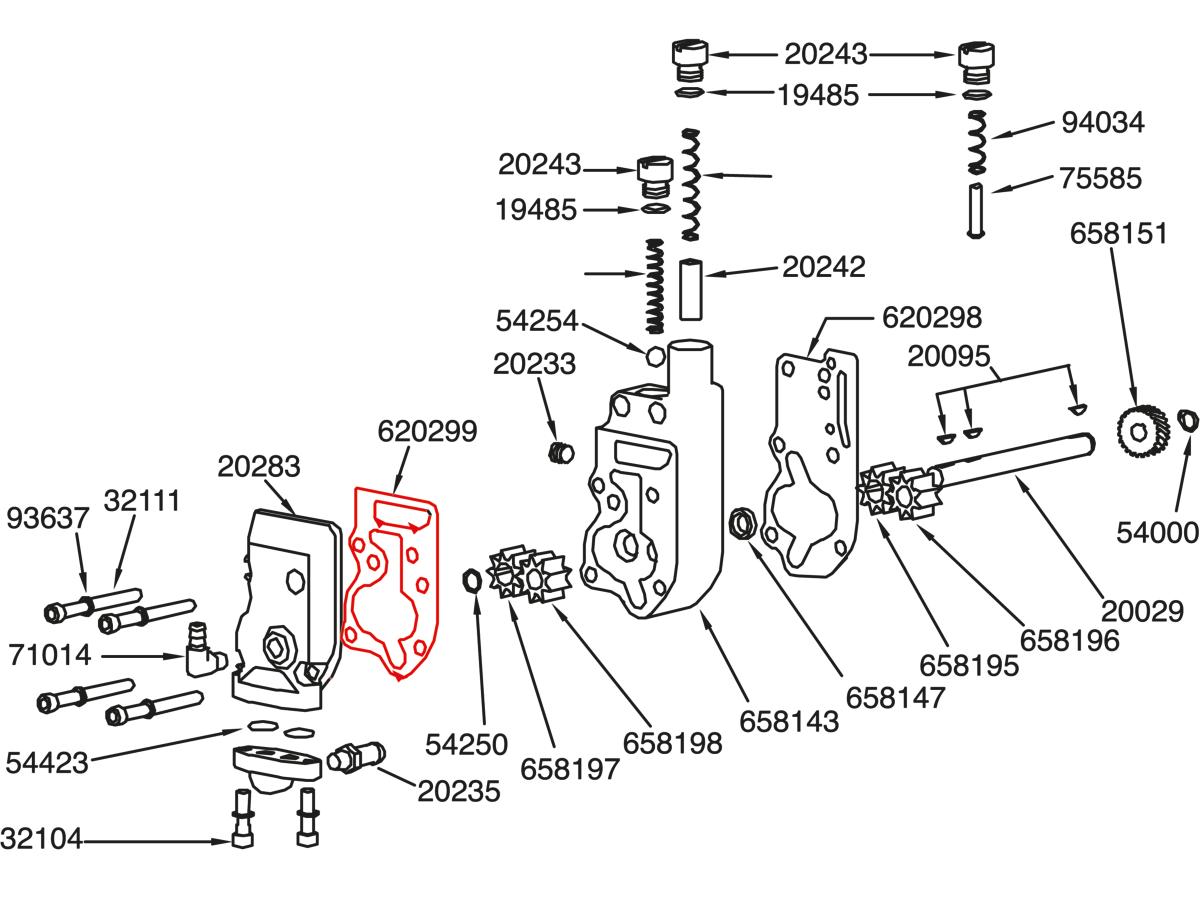 Rev Tech Oil Pump Top Cover Gasket Pack 10 Rev Tech Default Title