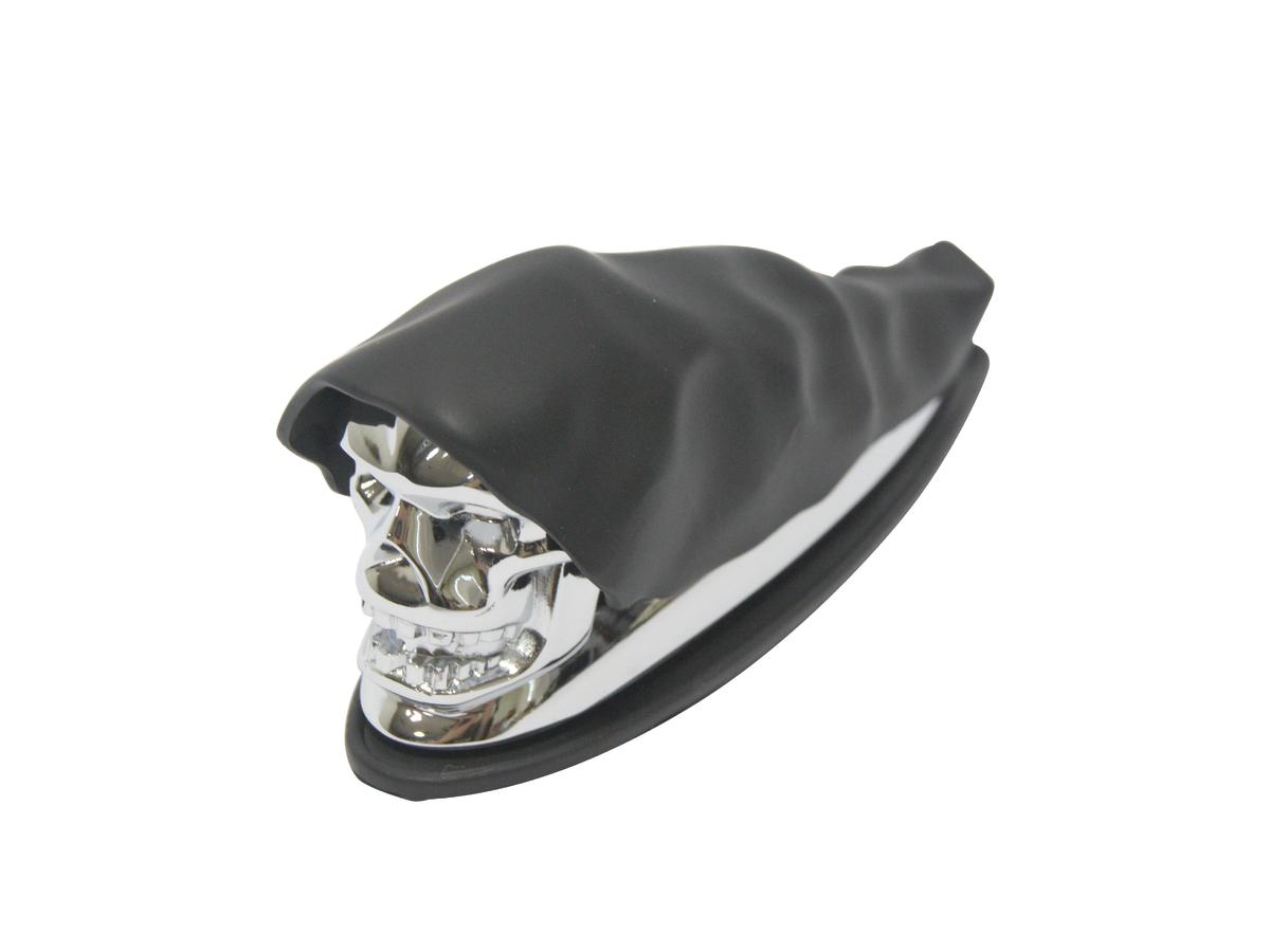 Cce Hooded Skull Fender Ornament Black Chrome Cce Default Title