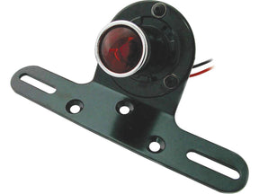 Cce Classic Round Taillight With License Plate Bracket Chrome Black Powder Coated Red Dual Filament Cce Default Title