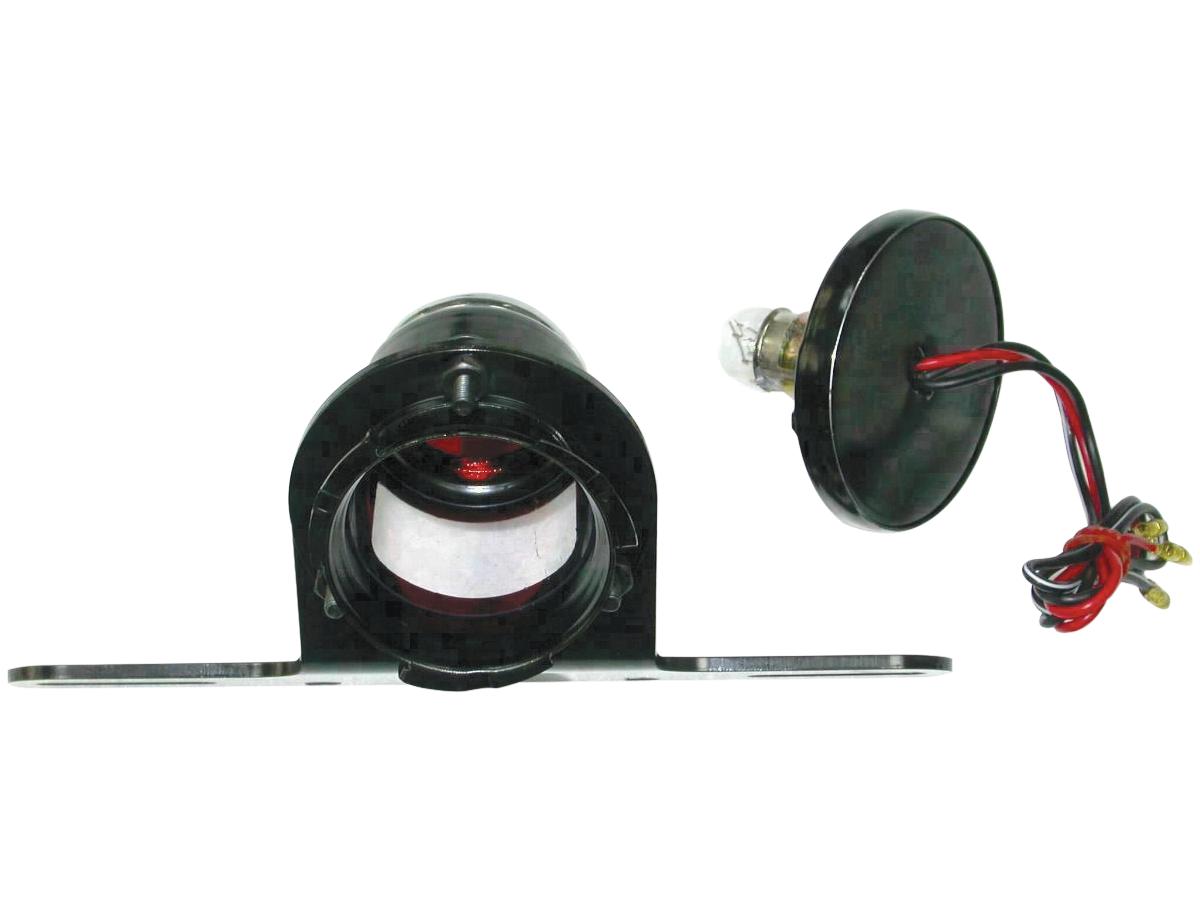 Cce Classic Round Taillight With License Plate Bracket Chrome Black Powder Coated Red Dual Filament Cce Default Title