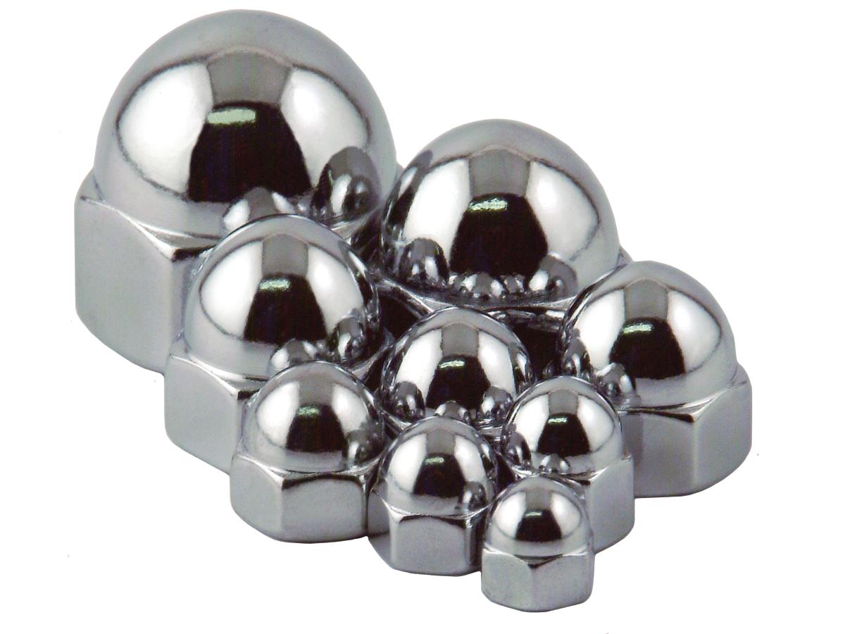 Cce Flat Crown Acorn Nut Pack Chrome 7/16" 14 Unc Cce Default Title