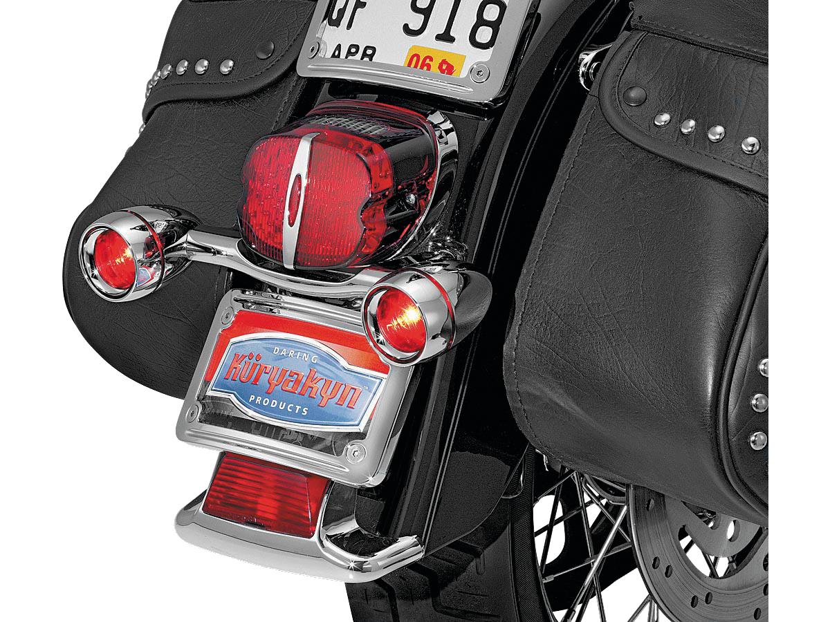 Kuryakyn Bullet Light Rear Turn Signal Bar Chrome Red Kuryakyn