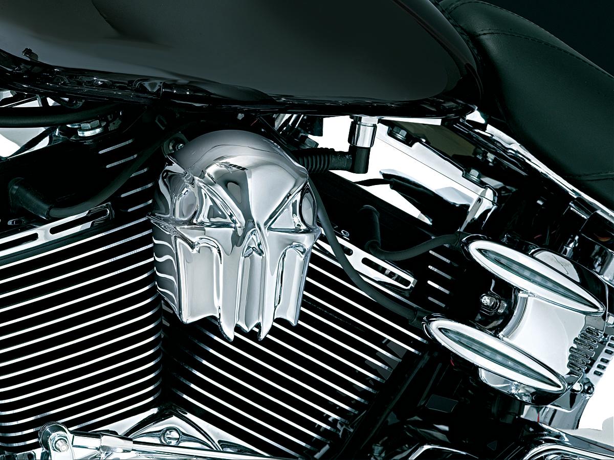 Kuryakyn Skull Horn Covers Dark Chrome Kuryakyn Default Title