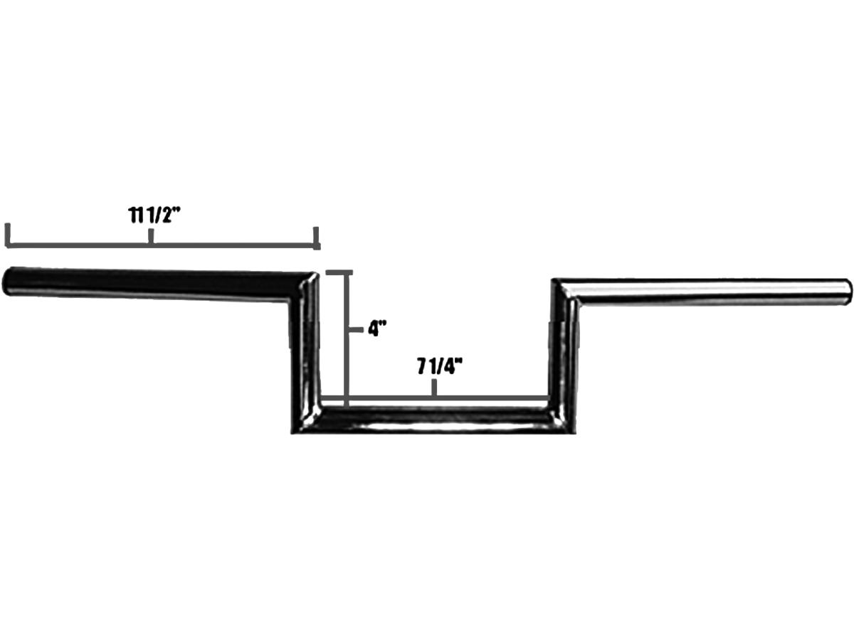 Jammer 60s Wide Style 4 Handlebar Dimpled Chrome 1" Throttle Cables Jammer Default Title