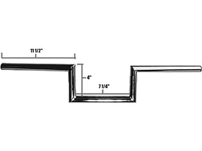 Jammer 60s Wide Style 4 Handlebar Dimpled Chrome 1" Throttle Cables Jammer Default Title