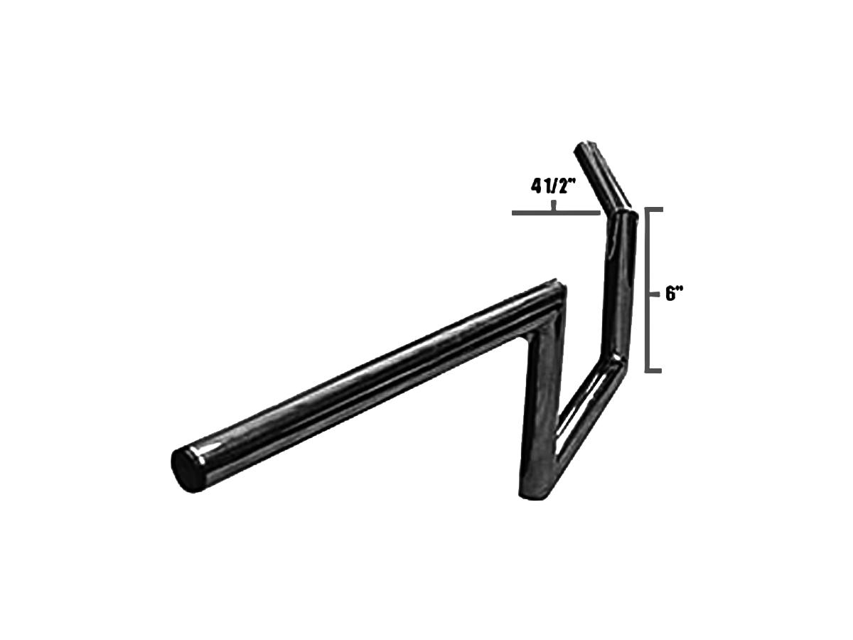 Jammer 60s Wide Style 6 Handlebar Non Dimpled Chrome 1" Throttle Cables Jammer