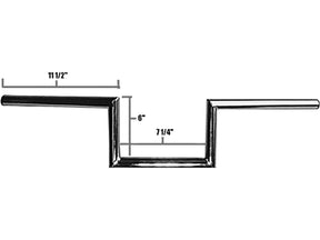 Jammer 60s Wide Style 6 Handlebar Non Dimpled Chrome 1" Throttle Cables Jammer Default Title