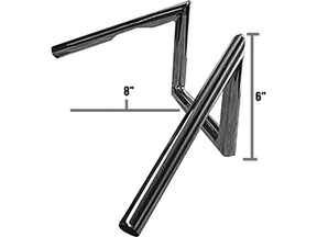 Jammer 60s Narrow Style 6 Handlebar Dimpled Chrome 1" Throttle Cables Jammer Default Title