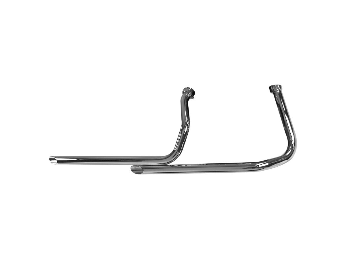 Paughco Staggered Dual Slash Cut Drag Pipes For Panhead Models Chrome 1,75" Paughco Default Title