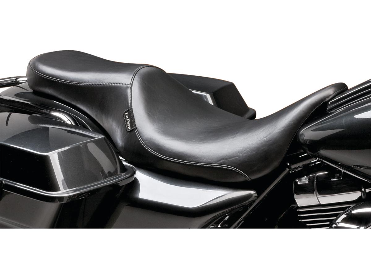 Le Pera Silhouette 2 Up Smooth Seat 203mm Wide Passenger Area Black Vinyl Le Pera Default Title