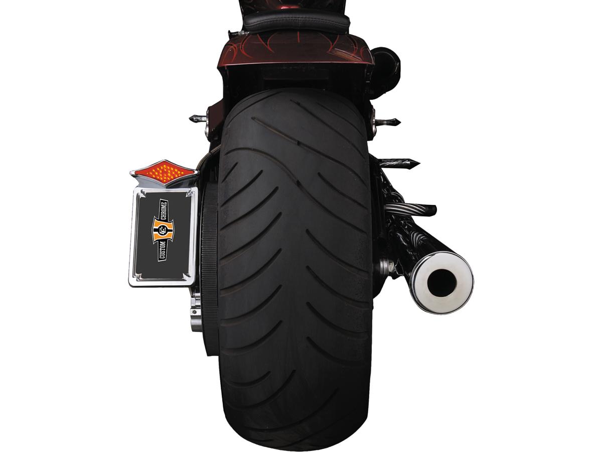 Cce Vertical Taillight &Amp; License Plate Kit Us License Plate Size, Diamond Taillight Chrome Cce Default Title