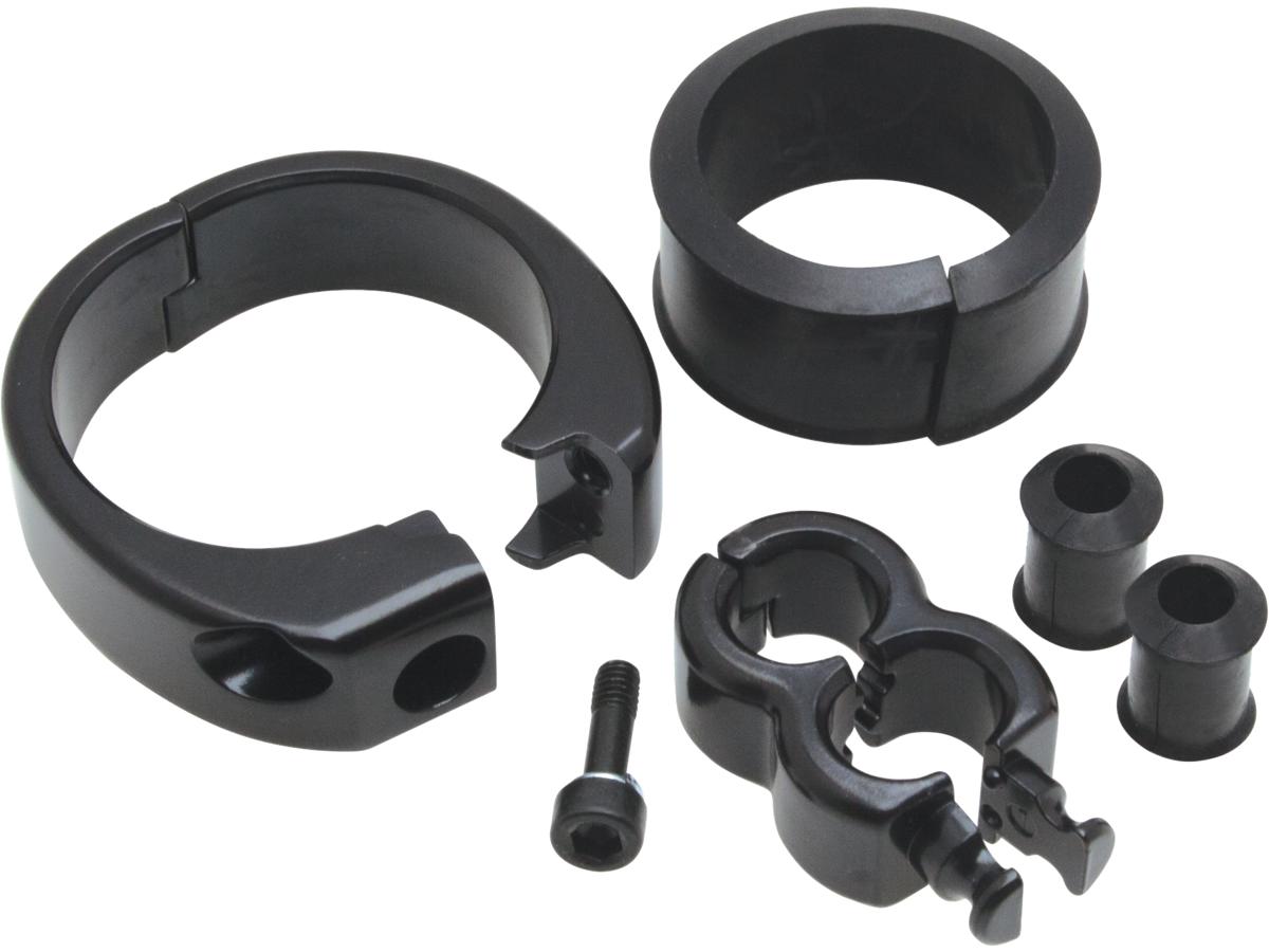 Motion Pro Swivel Head 1 1/4" 1 1/2" Diameter Tubing Cable Clamp Dual Throttle/Clutch Cable Black Motion Pro Default Title