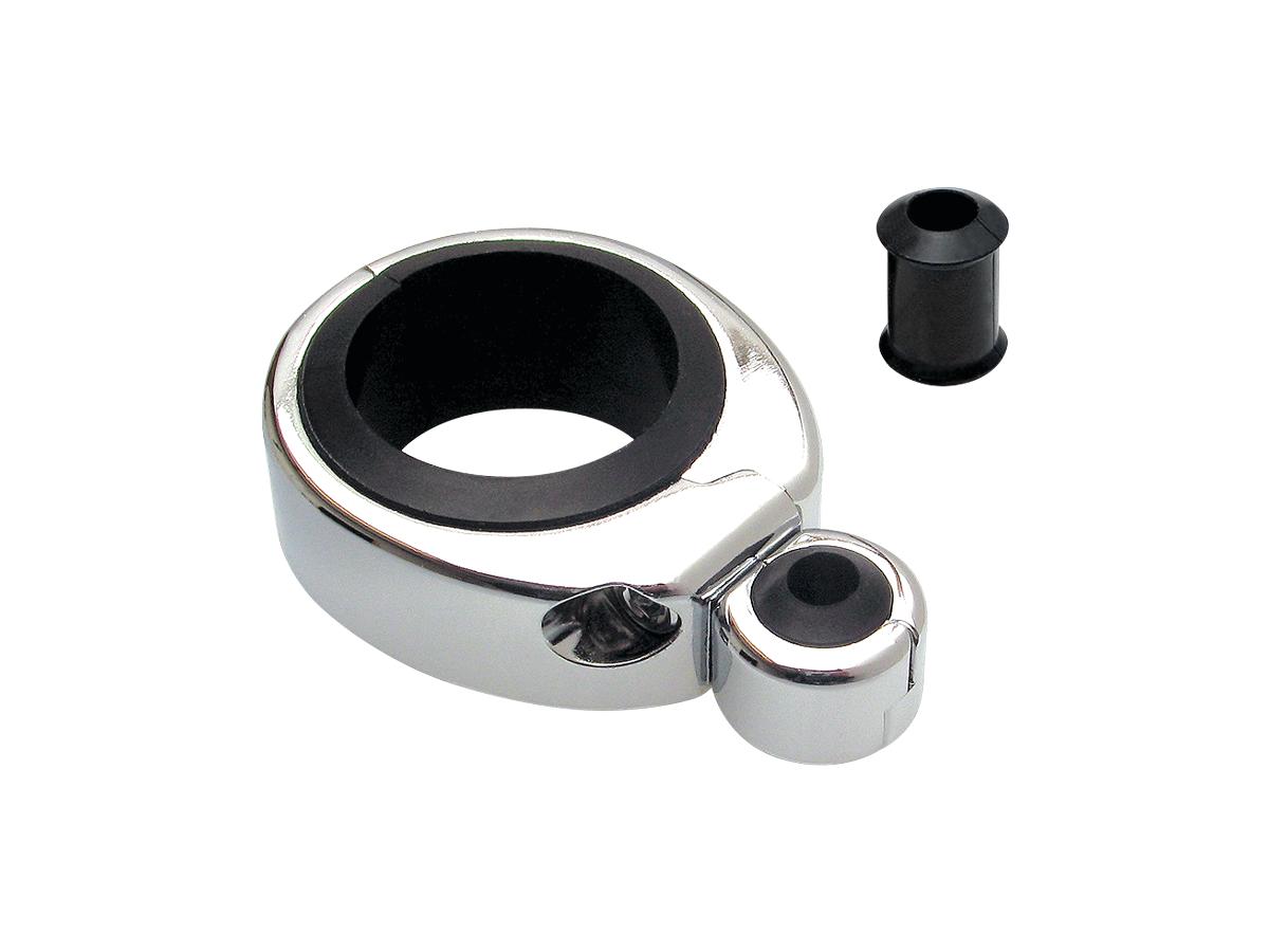 Motion Pro Swivel Head 1 1/4" 1 1/2" Diameter Tubing Cable Clamp Single Throttle/Clutch Cable Chrome Motion Pro Default Title