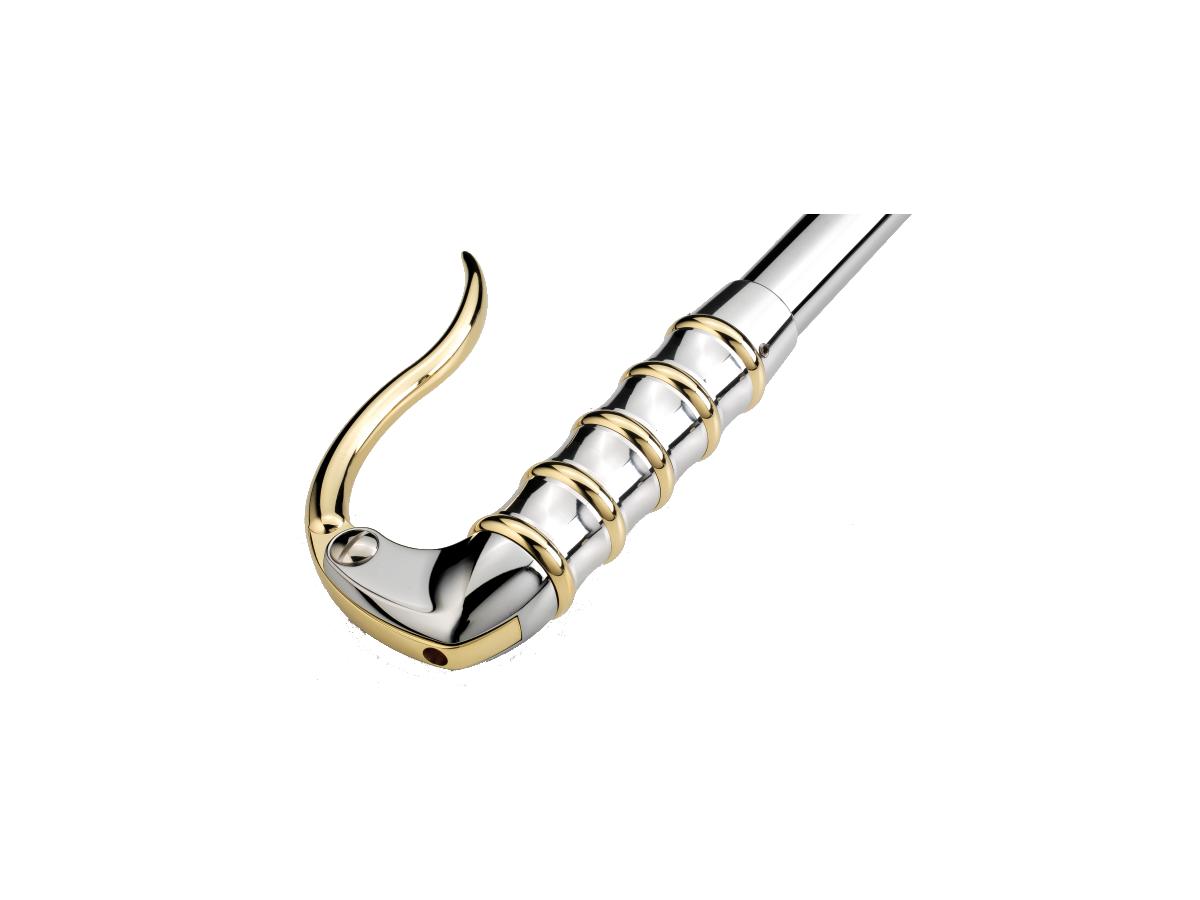 Kustom Tech Retro Line Inverted Hand Control Kit Chrome With Polished Brass Lever Chrome 1" Cable Operated Kustom Tech Default Title
