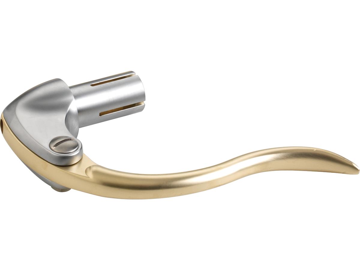 Kustom Tech Retro Line Inverted Hand Control Kit Chrome With Satin Brass Lever Chrome Satin 1" Cable Operated Kustom Tech Default Title