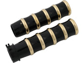 Kustom Tech Vintage Grips For Use With Kustom Tech Inverted Hand Controls Black Brass Anodized 1" Throttle Cables Kustom Tech Default Title