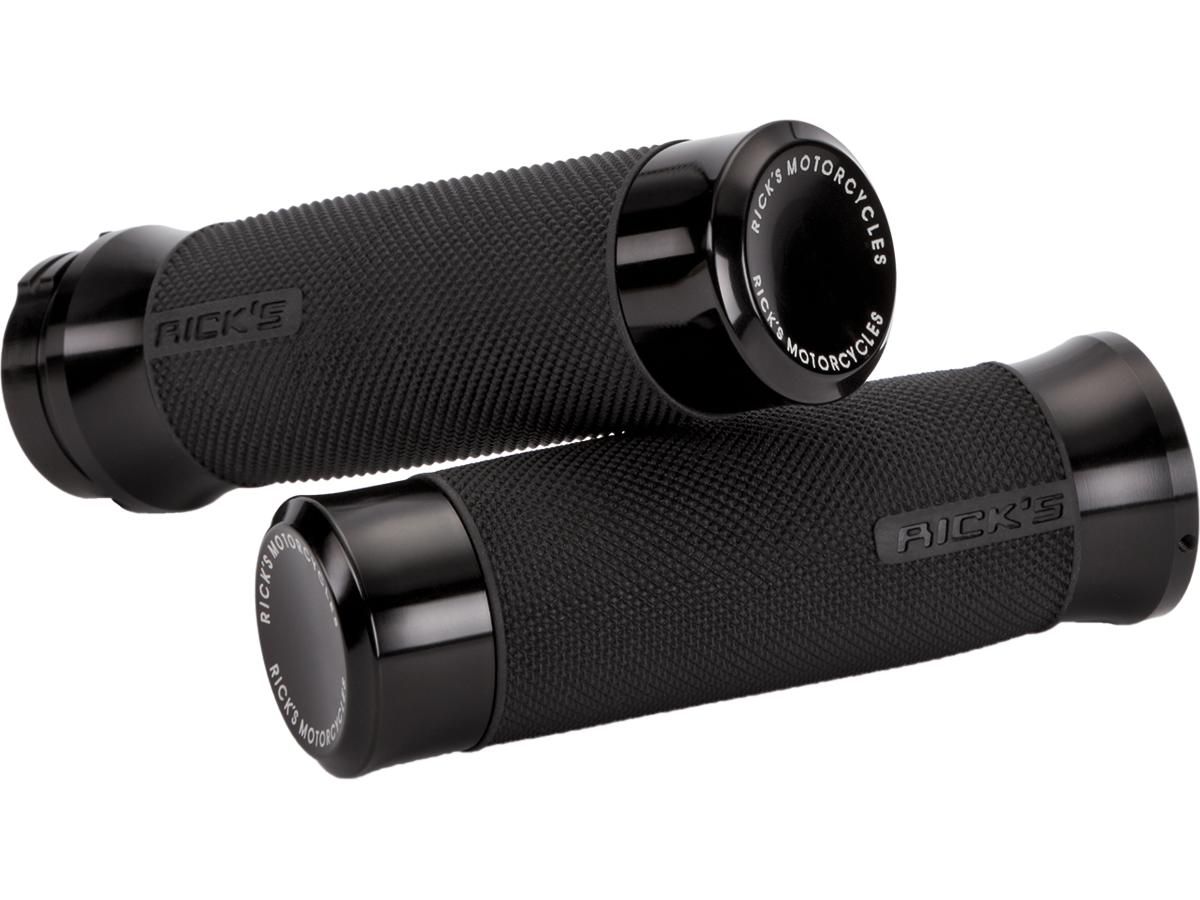Ricks Motorcycles Good Guys Grips Black Anodized 1" Throttle By Wire Ricks Motorcycles Default Title