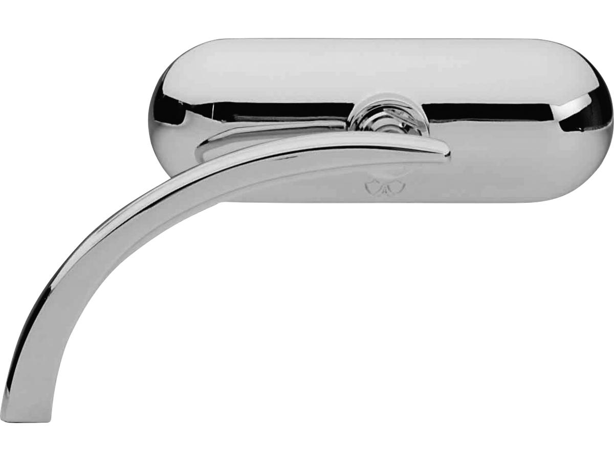 Arlen Ness Mini Oval Micro Mirror Chrome Left Arlen Ness Default Title