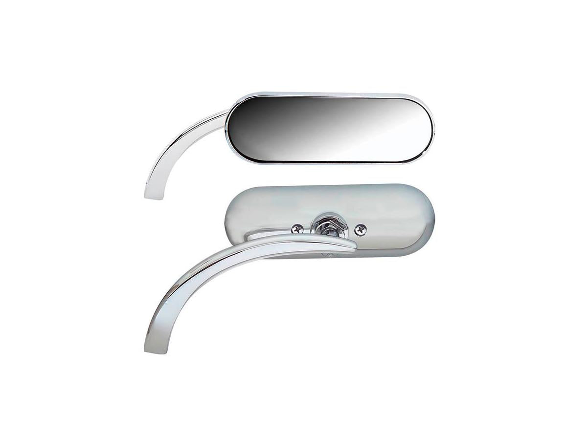 Arlen Ness Mini Oval Micro Mirror Chrome Right Arlen Ness