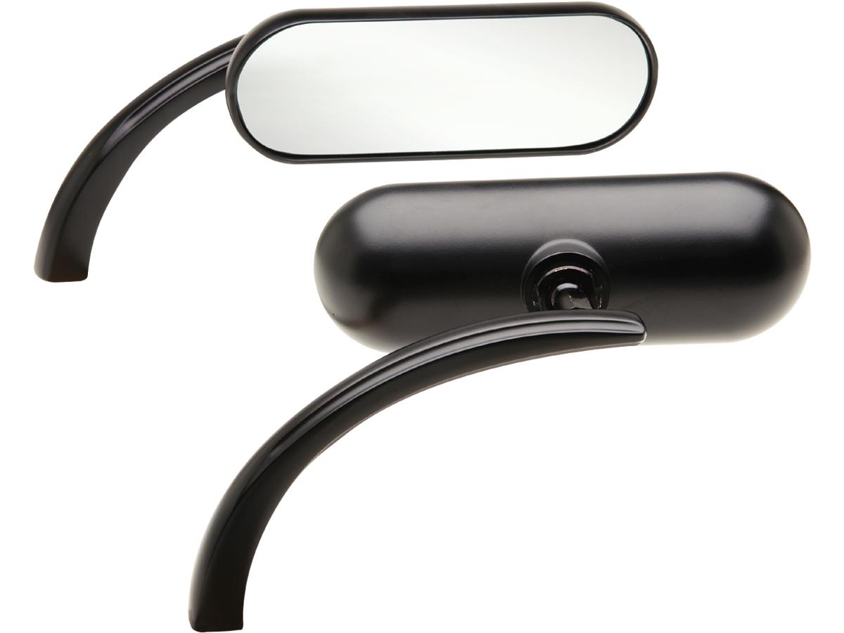 Arlen Ness Mini Oval Micro Mirror Black Powder Coated Right Arlen Ness Default Title