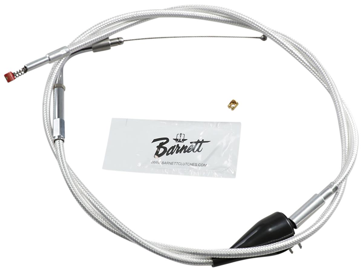 Barnett Platinum Idle Cable With Switch For Cruise Control Models 90 ° Stainless Steel Clear Coated Chrome Look 26"/10 3/4" Barnett Default Title