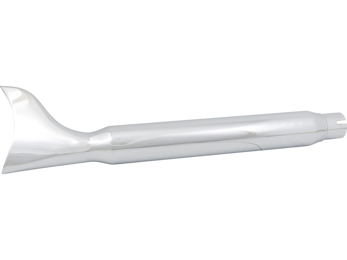 Paughco Universal Fishtail Muffler With Slider For Right Side Installation Chrome Paughco Default Title