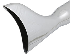 Paughco Universal Fishtail Muffler With Slider For Right Side Installation Chrome Paughco