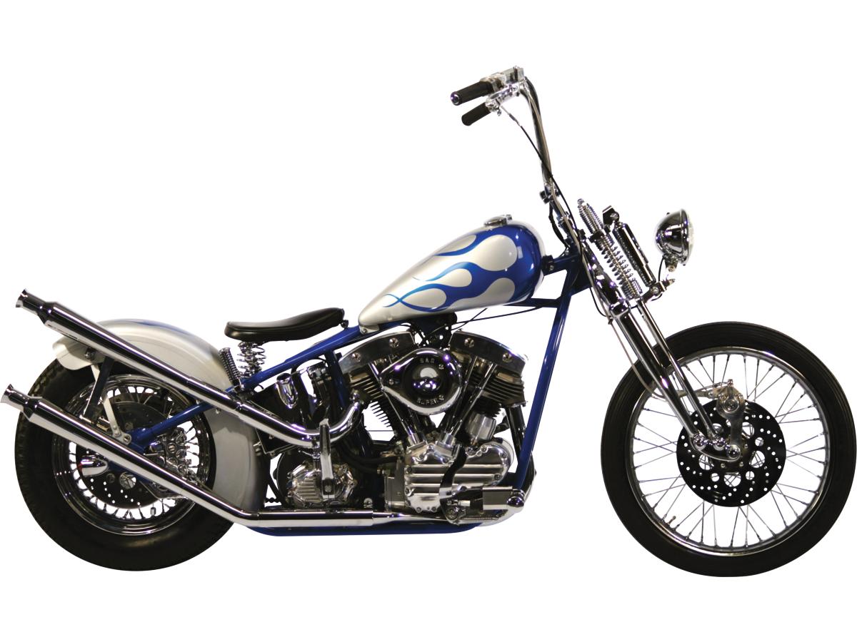 Paughco Upsweep Squish Pipe For 66 69 Rigid Frames Headers Chrome 1,75" Paughco