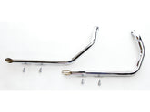 Paughco Staggered Dual Drag Pipes For Sportster Models Slash Cut Chrome 1,75" Paughco Default Title