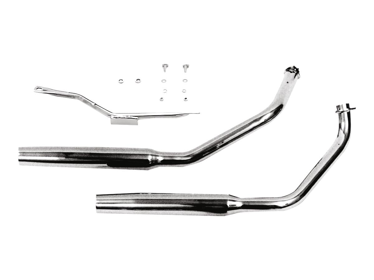 Paughco Tapered Dual Slash Cut Exhaust System For Fx Shovelhead Models Chrome 1,75" Paughco Default Title