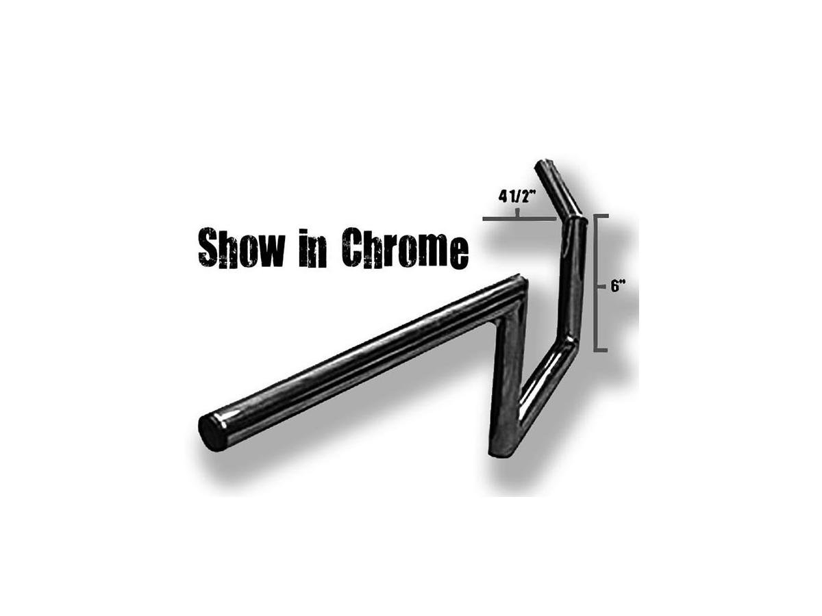Jammer 60s Wide Style 6 Handlebar Dimpled Black Powder Coated 1" Throttle Cables Jammer