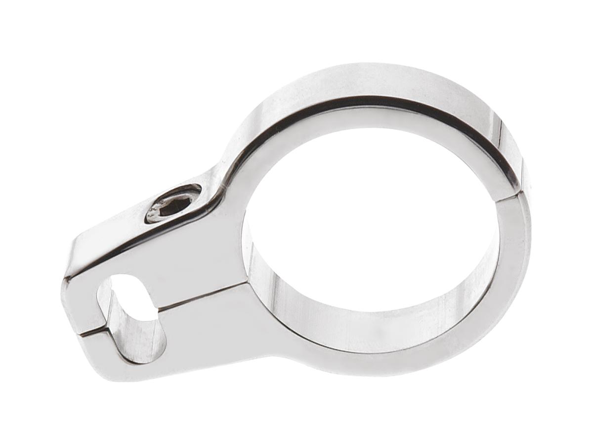 Cce Cable Clamp For Dual Throttle Cable And 1 1/4" Diameter Tubing Chrome Cce Default Title