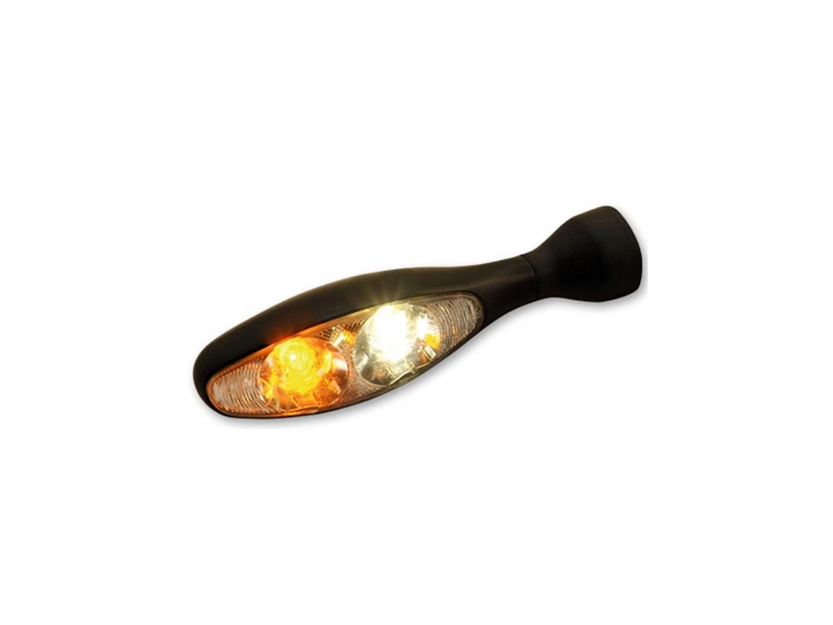 Kellermann Micro 1000 Pl Led Turn Signal/Position Light Black Clear Led Kellermann