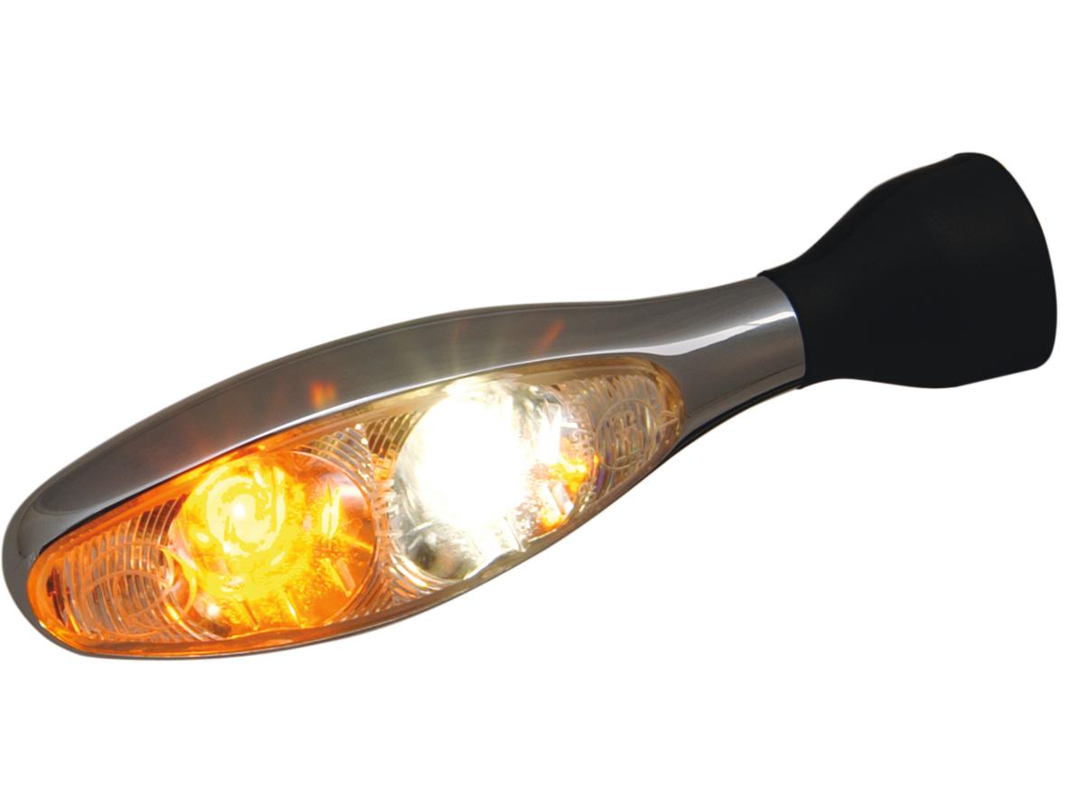 Kellermann Micro 1000 Pl Led Turn Signal/Position Light Chrome Satin Clear Led Kellermann Default Title