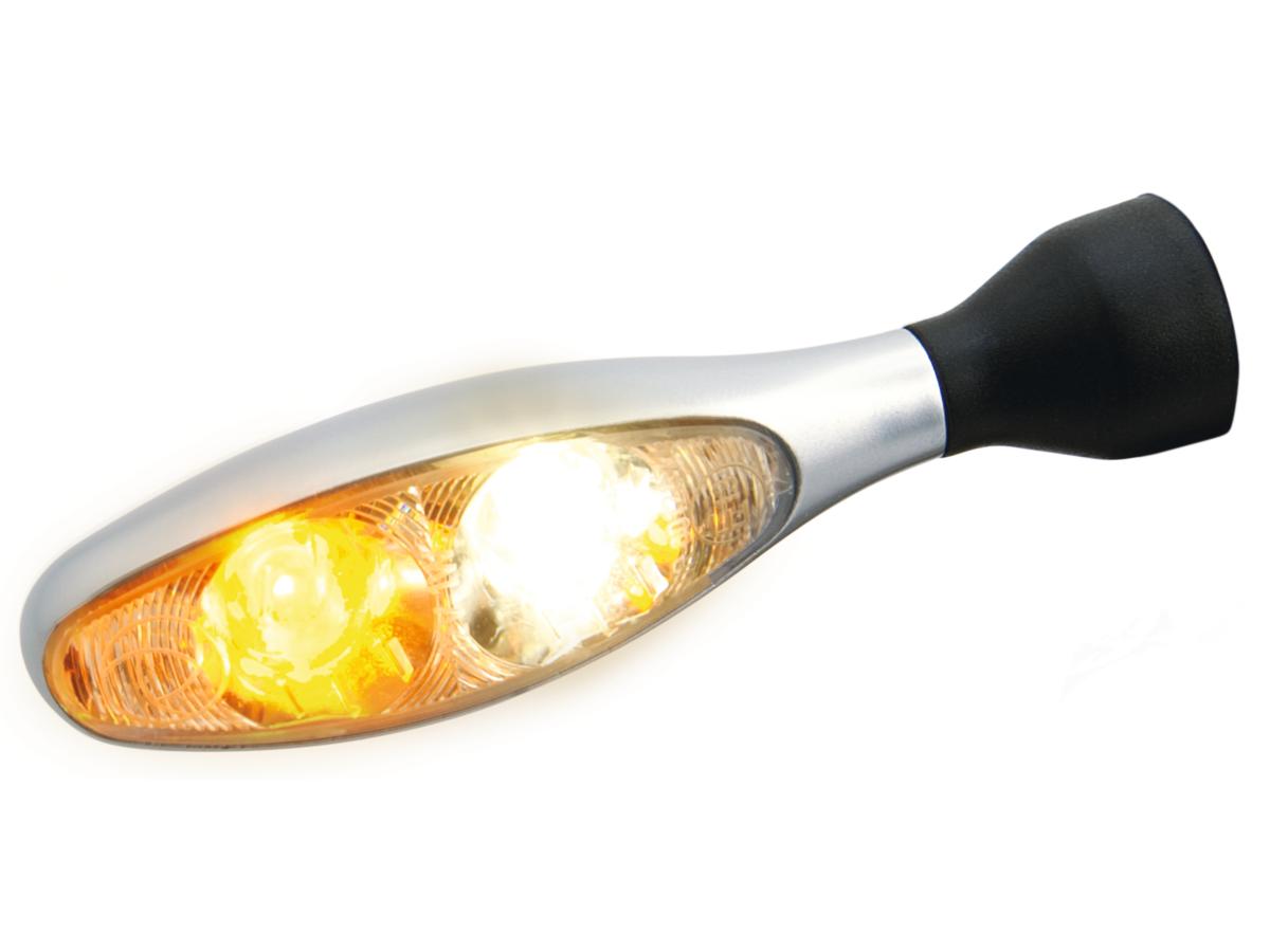 Kellermann Micro 1000 Pl Led Turn Signal/Position Light Chrome Satin Clear Led Kellermann