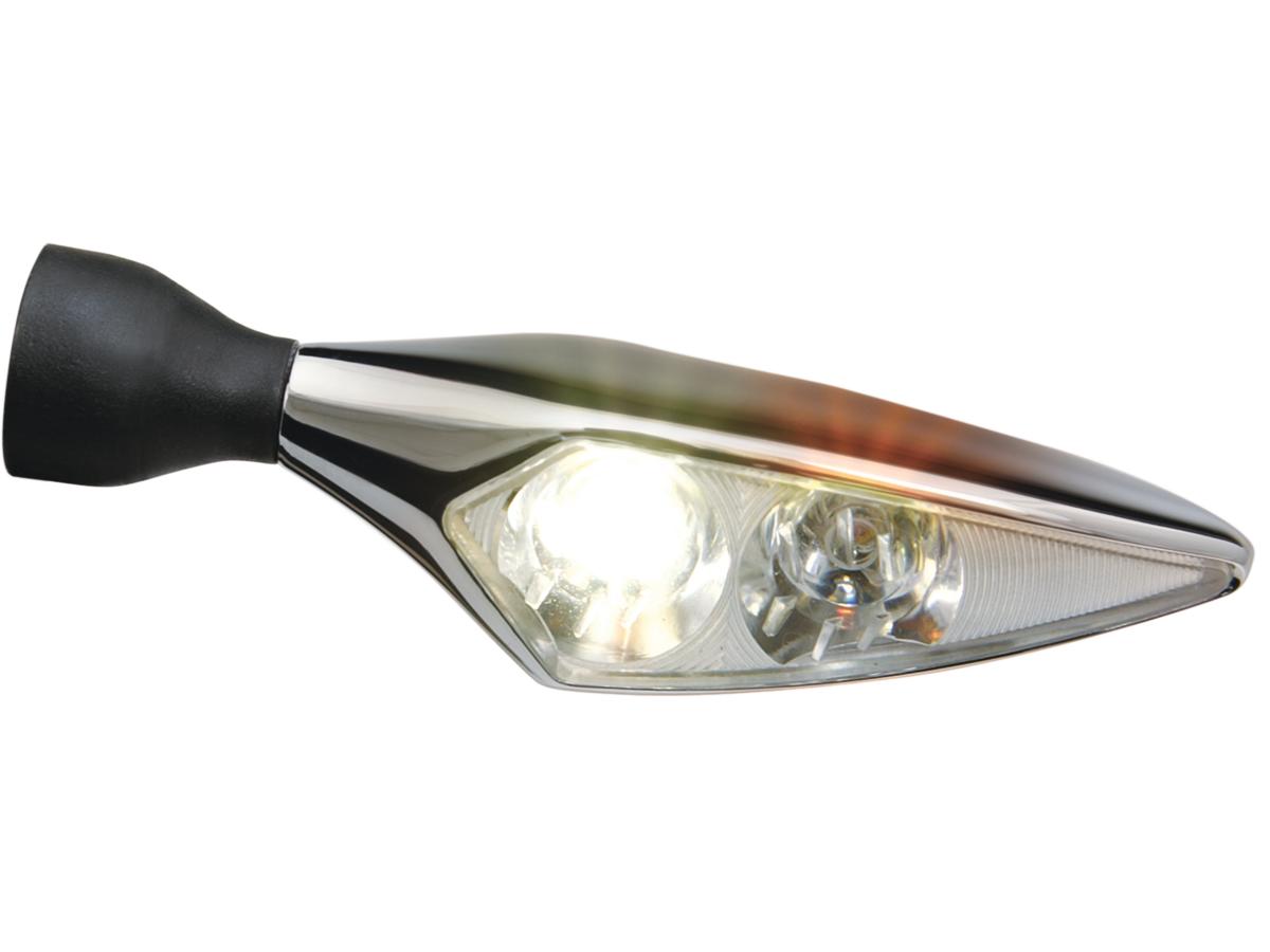 Kellermann Micro Rhombus Pl Led Turn Signal/Position Light Front Left Chrome Clear Led Kellermann Default Title