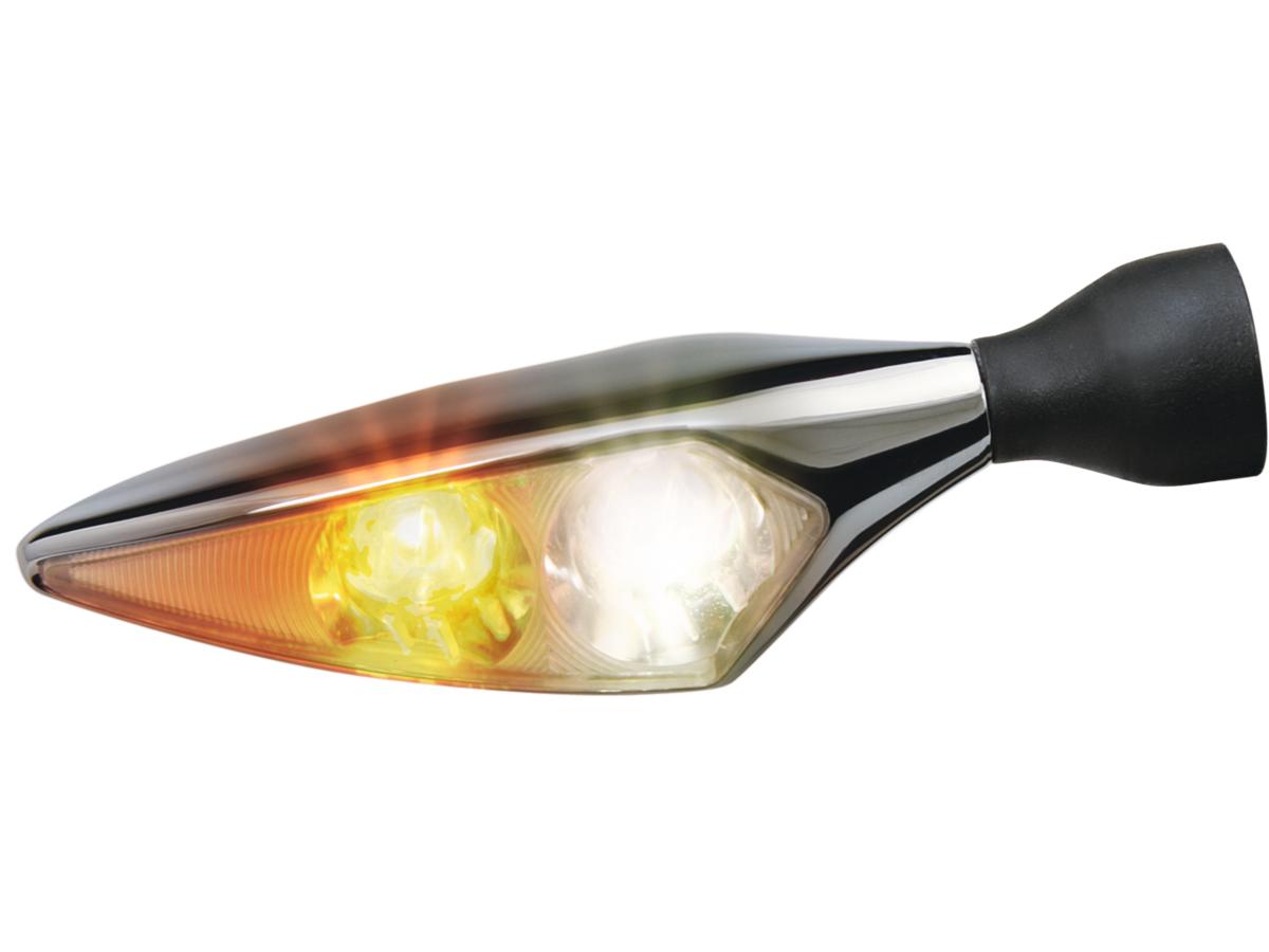 Kellermann Micro Rhombus Pl Led Turn Signal/Position Light Front Right Chrome Clear Led Kellermann Default Title