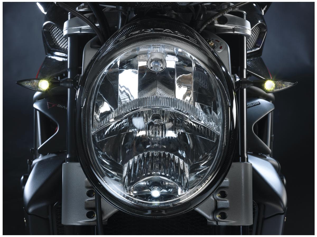 Kellermann Micro Rhombus Pl Led Turn Signal/Position Light Front Left Black Clear Led Kellermann